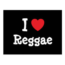 Liebe I Reggae-Herzgewohnheit personalisiert Postkarten