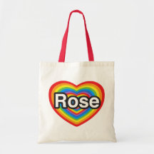 Liebe I Rose. Liebe I Sie Rose. Herz Tragetasche