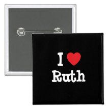 Liebe I Ruth-Herz T-Shirt Button