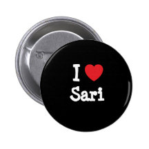Liebe I Sari-Herz T-Shirt Anstecknadel