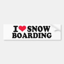 Liebe I Snowboarding Autoaufkleber