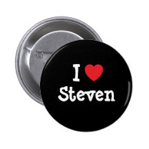 Liebe I Steven-Herz T-Shirt Anstecknadel