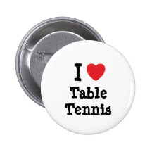 Liebe I Tischtennis-Herzgewohnheit personalisiert Buttons