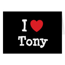 Liebe I Tony-Herzgewohnheit personalisiert Grußkarten