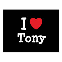 Liebe I Tony-Herzgewohnheit personalisiert Postkarten