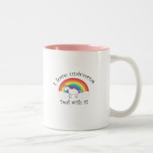 Liebe I Unicorns Abkommen mit ihm! Kaffee Tasse