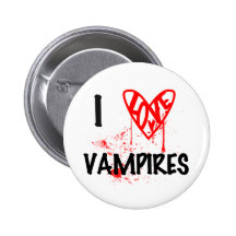 Liebe I Vampires-Knopf Anstecknadelbuttons