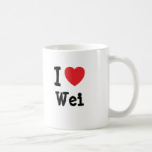 Liebe I Wei-Herz T-Shirt Tasse