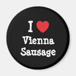 Liebe I Wiener Würstchen Herz T-Shirt Magnete