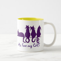 Liebe ich, Liebe mein Katze 15oz Becher Kaffee Tassen