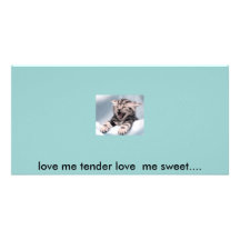 Liebe ich zarte Liebe ich Bonbon…. Personalisierte Photo Karte