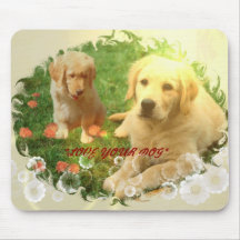 Liebe Ihr Hundgoldener Retriever mousepad