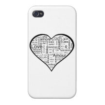 Liebe im viele Sprachenherzen iPhone 4 Hüllen