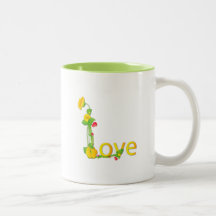 Liebe in den gelben Blumen Tee Haferl