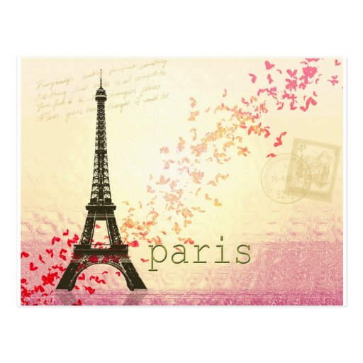Liebe in Paris Postkarte