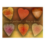 Liebe ist geduldig; Liebe ist nett Postkarte