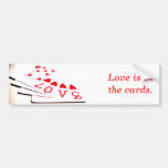 Liebe ist in den Karten Auto Sticker
