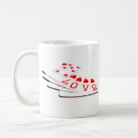 Liebe ist in den Karten Kaffee Haferl