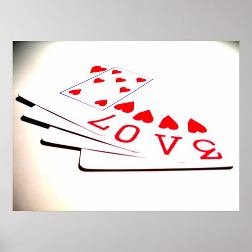 Liebe ist in den Karten Posterdrucke