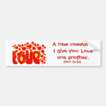 Liebe - John 13,34 Auto Sticker