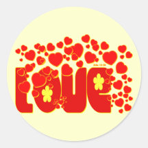 Liebe - John 13,34 Runde Sticker