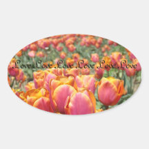 Liebe-Liebe-Liebeaufkleber Tulpe-Blumen-Tulpen