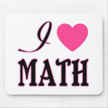 Liebe-Mathe-Rosa-Herz-Logo Mauspads