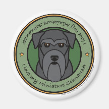 Liebe mein MiniaturSchnauzer Magnete