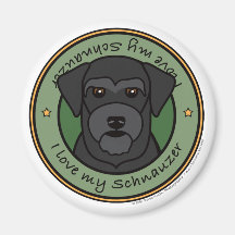 Liebe mein Schnauzer Kühlschrankmagnete