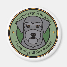 Liebe mein Schnauzer Kühlschrankmagnete