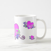 Liebe-Minzen für den Tag des Valentines Kaffeehaferl