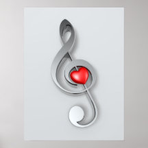 Liebe-Musikplakat