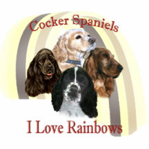Liebe-Regenbogen der Cockerspaniel-I Photo Skulpturen