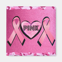 LIEBE-ROSA CAMOUFLAGE UND ROSA BÄNDER MAGNETS