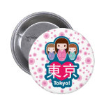 Liebe-Tokyo-Knopf Button