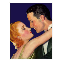 Liebe und Romance, Vintag Save the Date! Postkarte