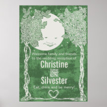 Liebe unter den Sternen, wedding Empfangswillkomme Plakat