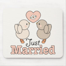 Liebe-Vögel gerade verheiratetes Mousepad