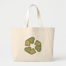 Liebe zu recyceln tragetasche
