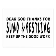 Lieber Gott-Dank für Sumo-Wrestling Postkarte