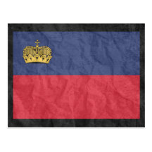 Liechtenstein-Flagge Postkarten