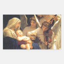Lied der Engel, William-Adolphe Bouguereau Rechteckige Aufkleber