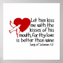 Lied von Solomon 1:2 Posterdruck