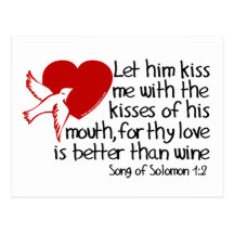 Lied von Solomon 1:2 Postkarte