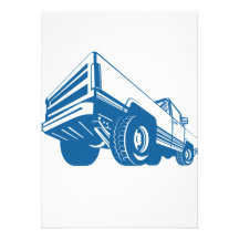 Lieferwagen-LKW-Rückseite Retro Personalisierte Ankündigungskarten