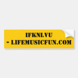 LifeMusicFun IFKNLVU Autoaufkleber