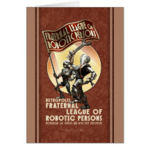 Liga der Roboterpersonen-Gruß-Karte