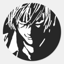Light Schwarzweißer Yagami Sticker