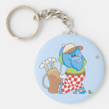 Lil blaues Elefant-Golf spielen Schlüsselband