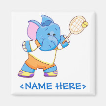 Lil blaues Elefant-Tennis Magnete